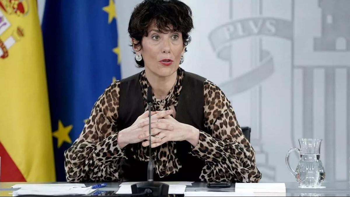Rueda de prensa tras el Consejo de Ministros en el que han participado Pilar Alegría y Elma Saiz.