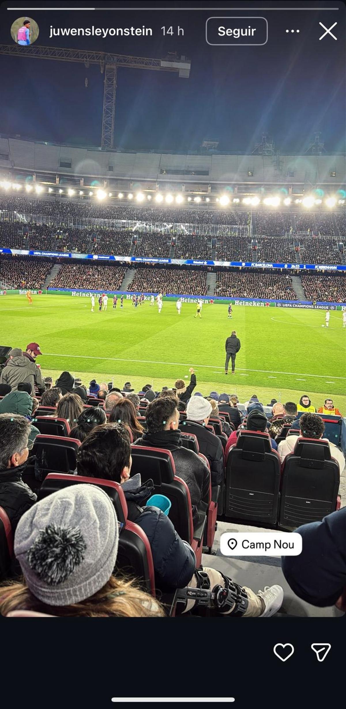 Onstein disfrutó de la victoria del Barça ante el Copenhague
