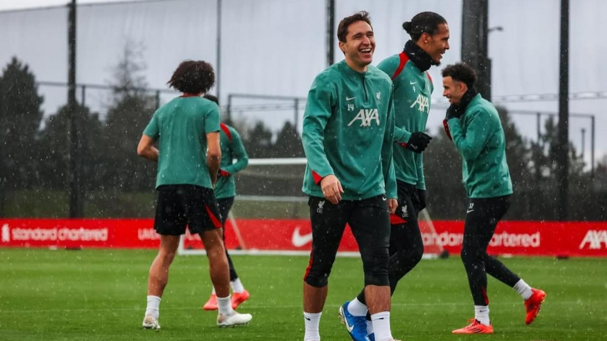 Chiesa, en un entrenamiento