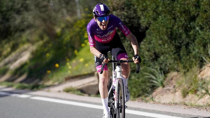 Sinuhé Fernández, animador del día en la Challenge Ciclista de Mallorca