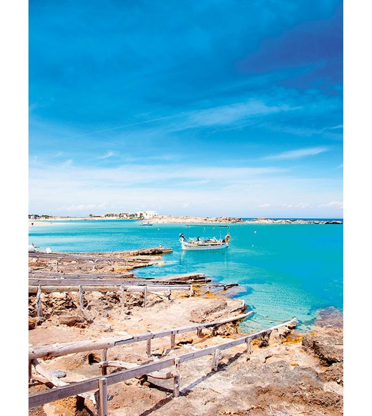 La playa de Els Pujols en Formentera