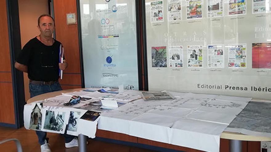 Periche muestra el proyecto empresarial que tiene entre manos, ayer por la mañana, en Diario de Ibiza.