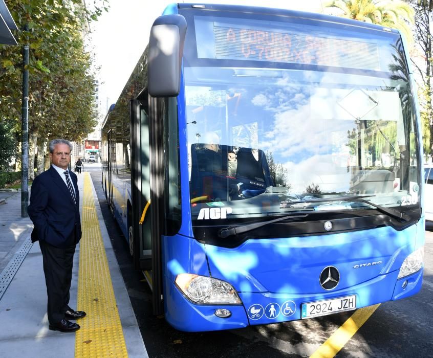 Llegada de los buses interurbanos al centro de A C