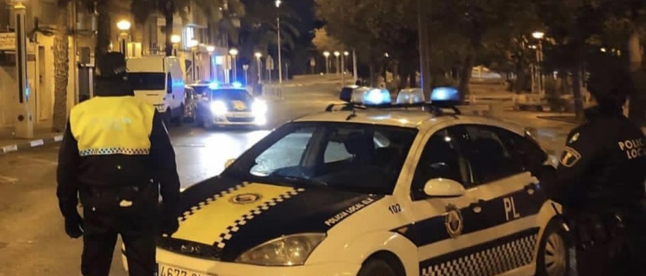 Un control de la Policía Local de Elche.