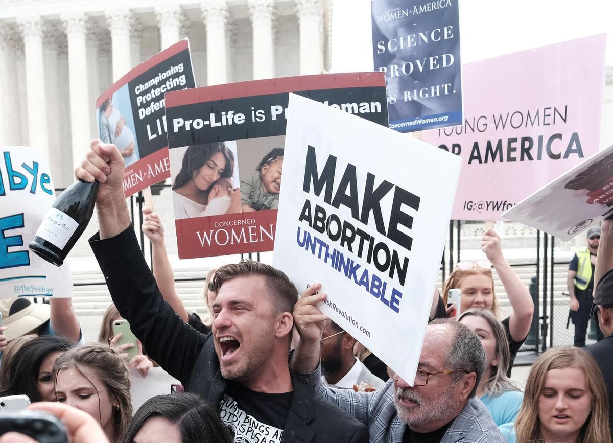 United States Supreme Court overturns the landmark Roe v Wade abortion decision