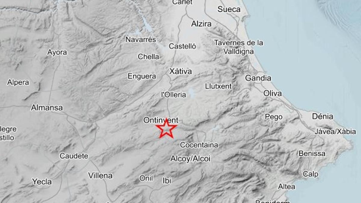 Terremoto percibido en Ontinyent.