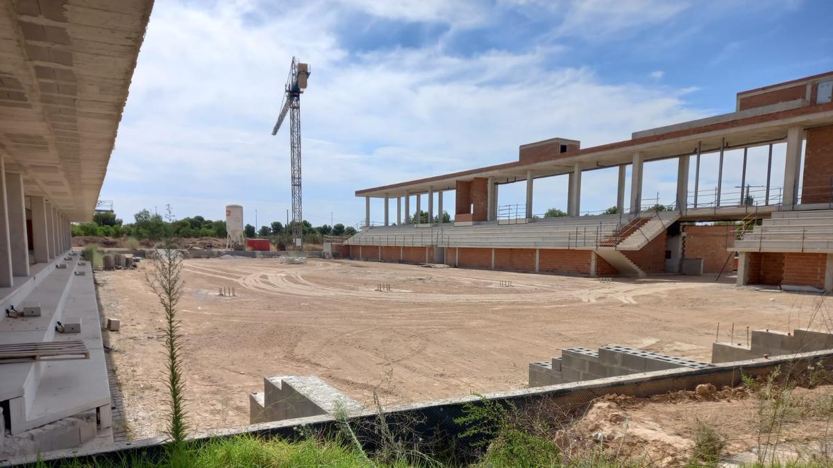 Las obras del pabellón de San Vicente tras la reanudación de los trabajos