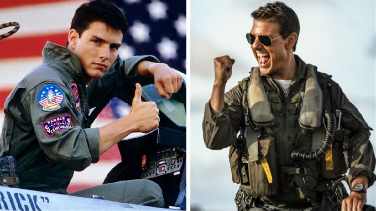 Tom Cruise, en 'Top Gun: ídolos del Aire' y 'Top Gun: Maverick'.