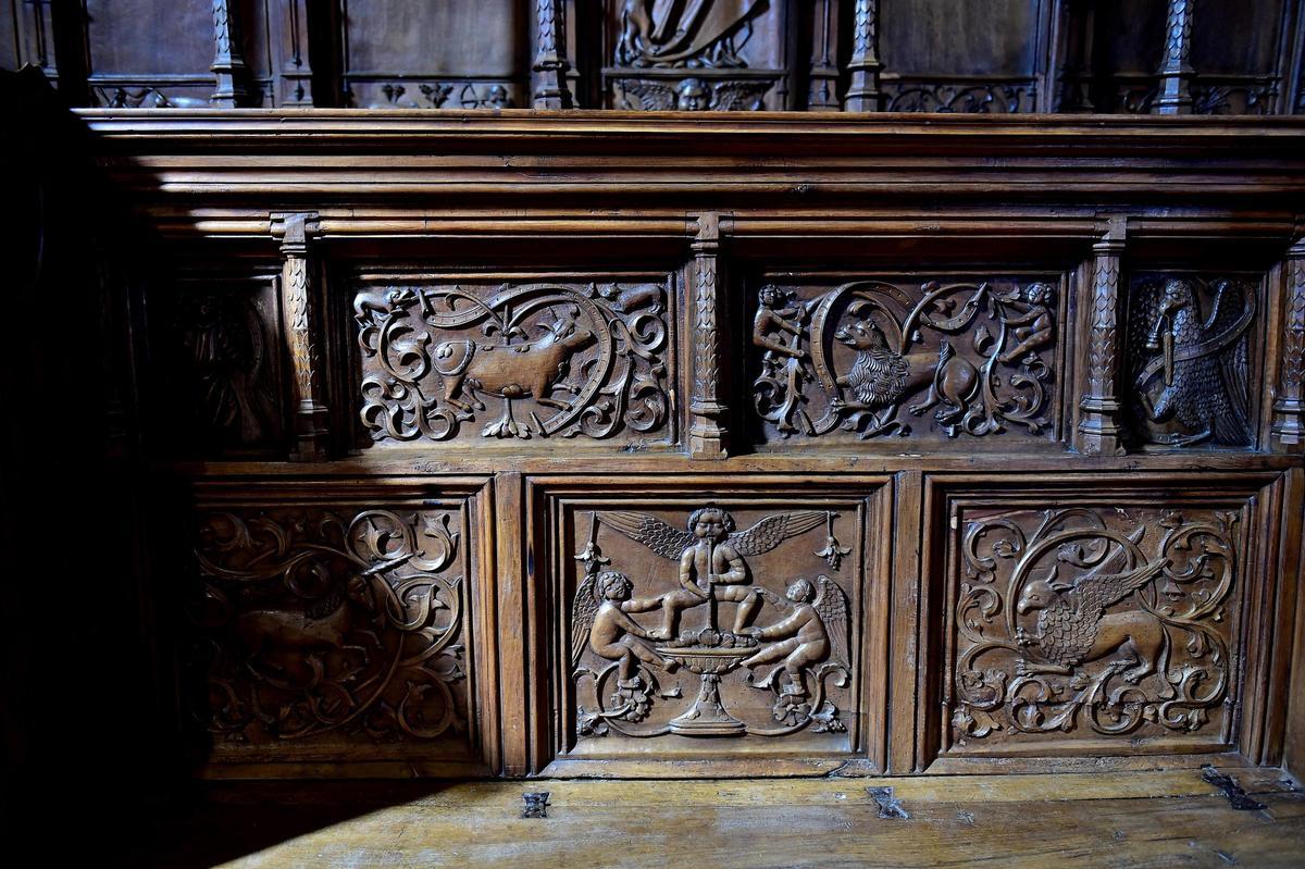 La sillería del coro del Monasterio de Yuste, al detalle