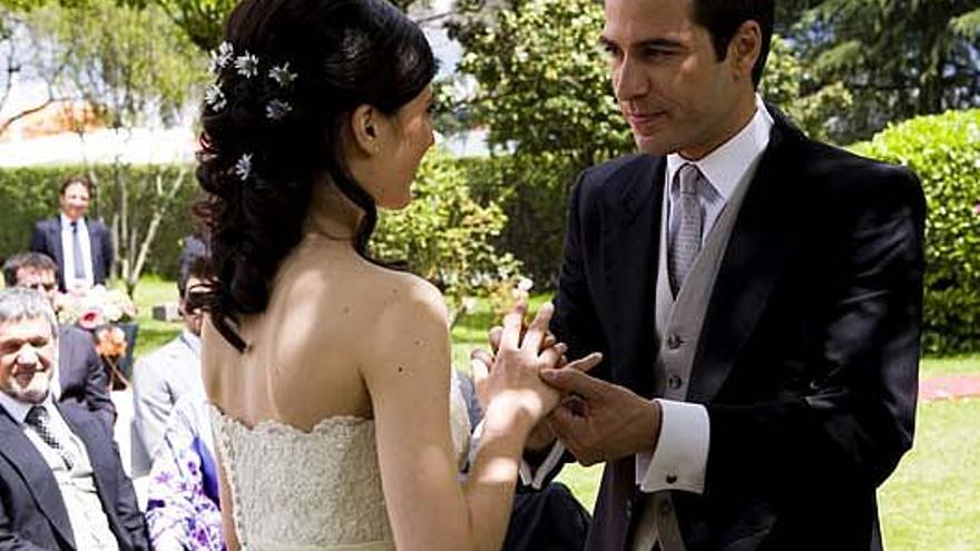Un momento de la boda entre Bea y Álvaro.