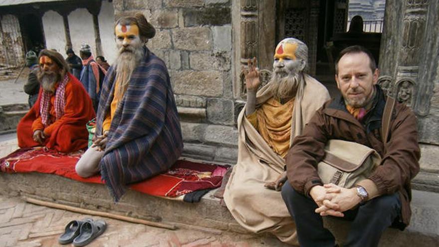 Jesús Losada en una de sus visitas a Nepal.