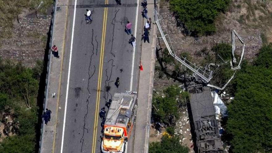 Imagen aérea del accidente en Salta.