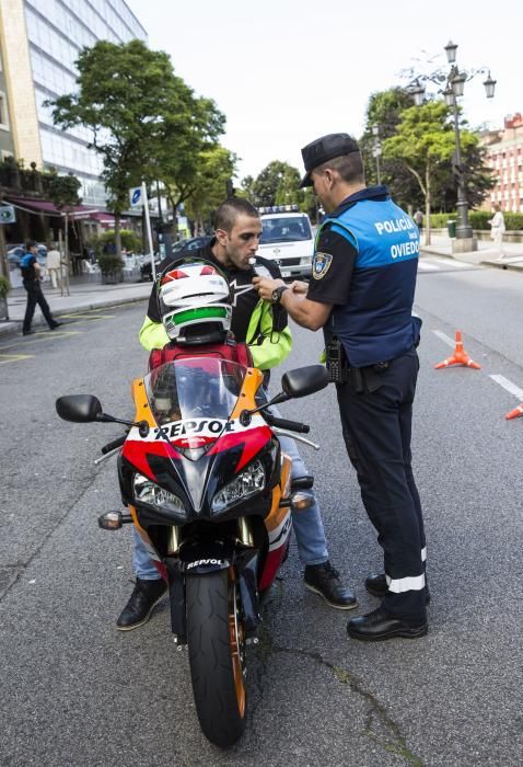 Control de alcoholemia de la Policía de Oviedo