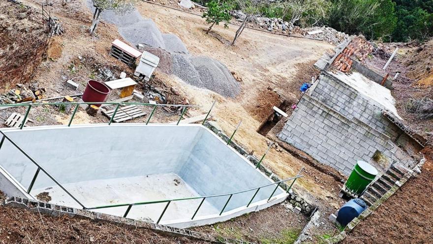 Construcción ilegal en suelo rústico detectada en la isla de La Gomera.