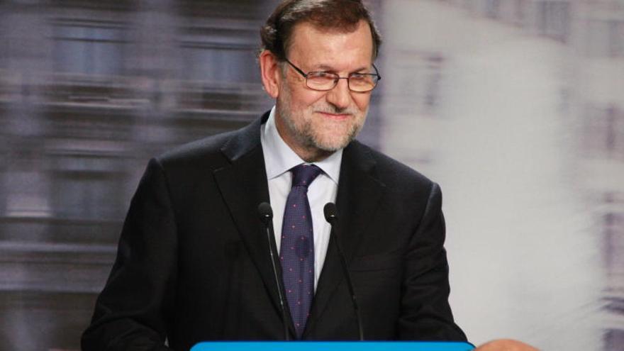 Rajoy en la seva compareixença d&#039;aquest dilluns.