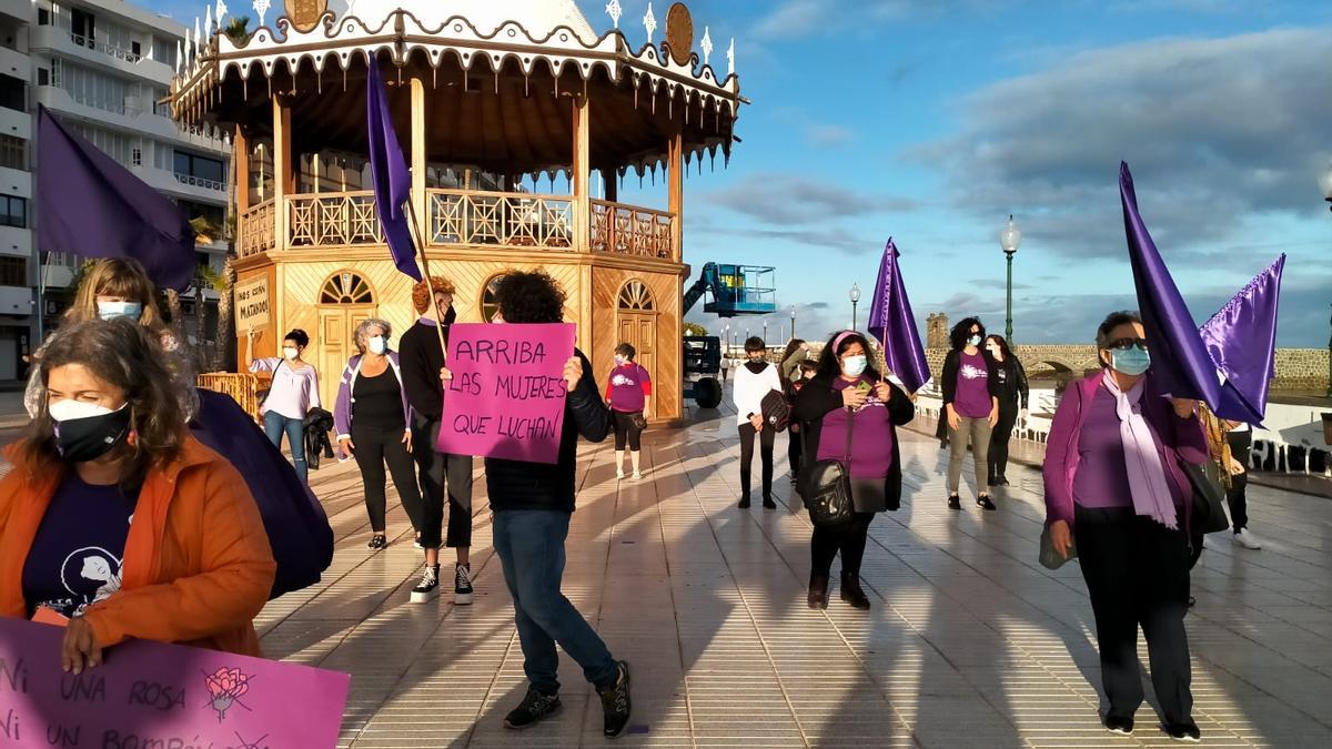 Concentración del 8M en el Parque José Ramírez Cerdá en Arrecife (8/03/2021)