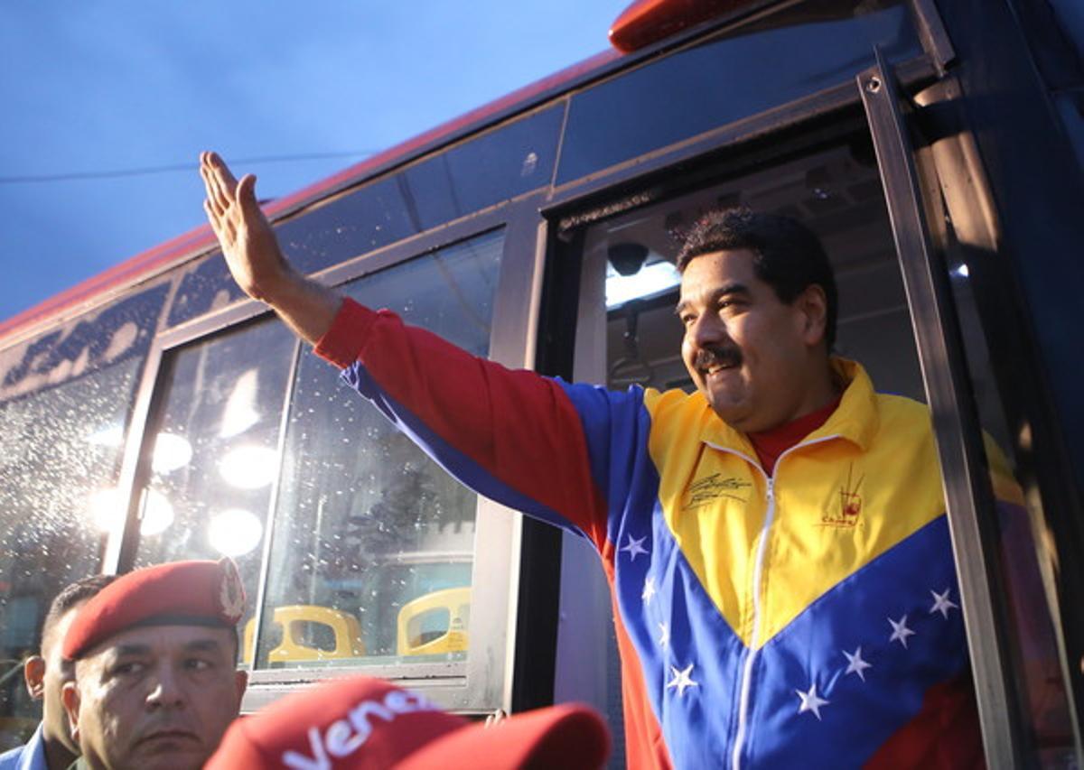 El president de Veneçuela, Nicolás Maduro, el 12 de febrer a Caracas. El president de Veneçuela, Nicolás Maduro, el 12 de febrer a Caracas.