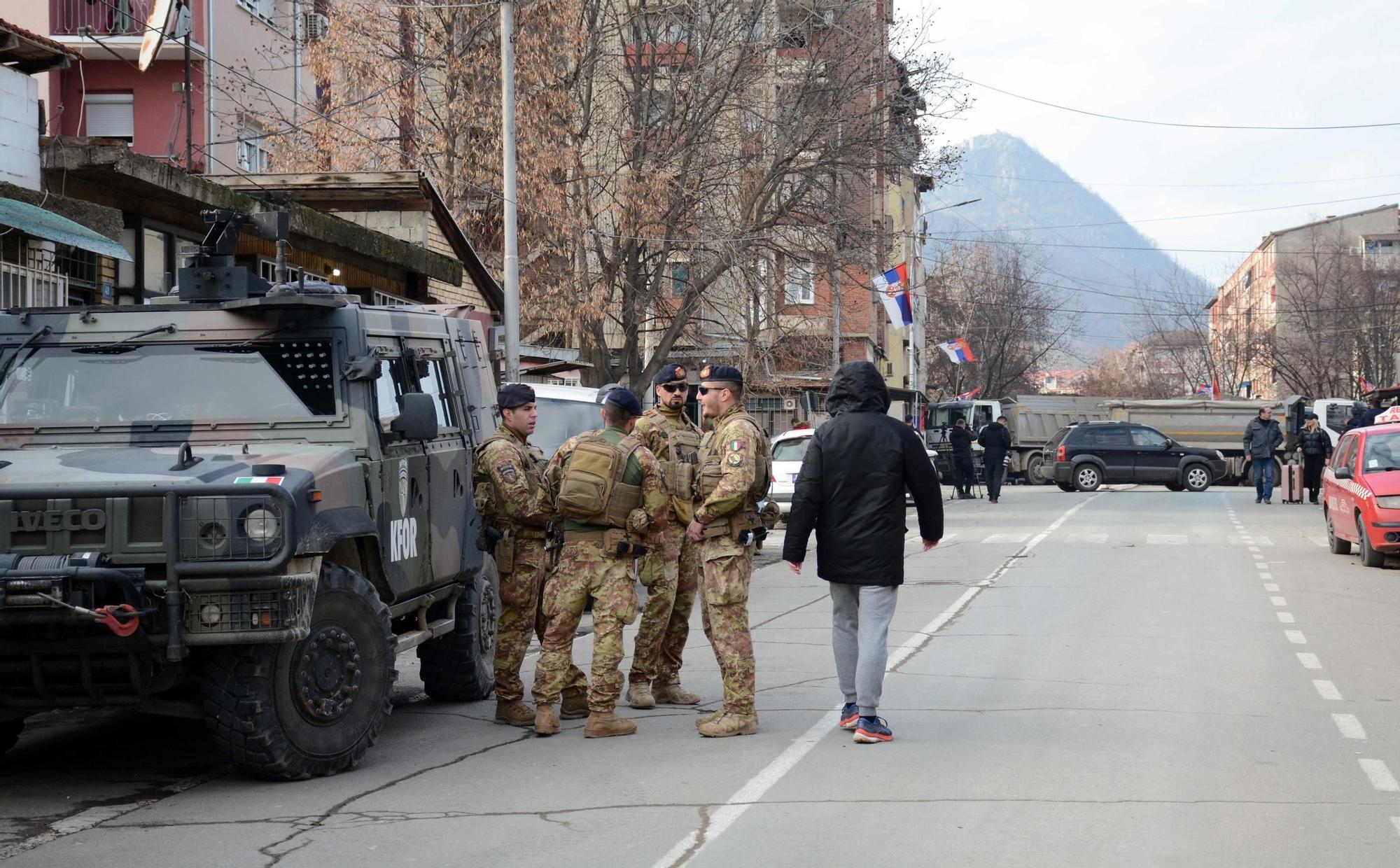 Fuerzas de la KFOR en Kosovo.