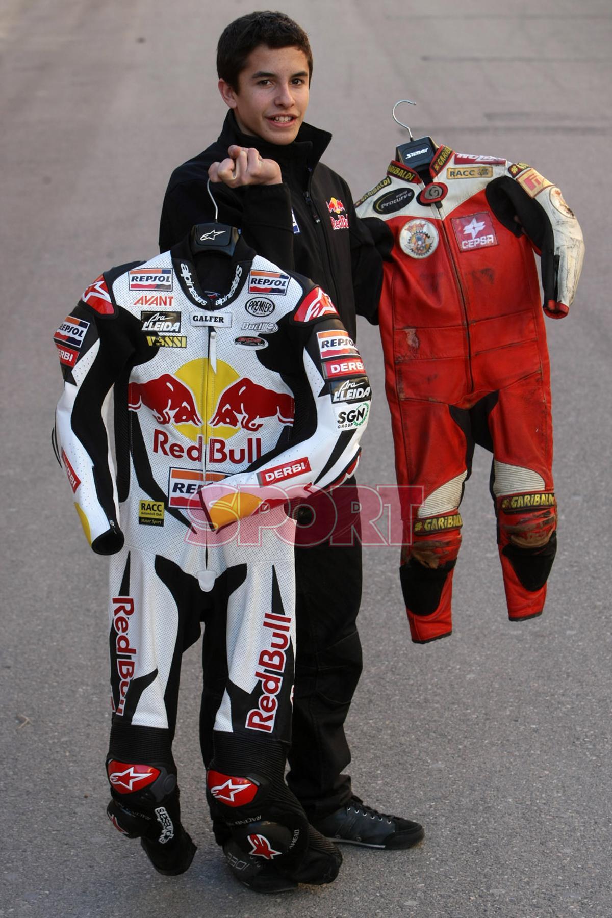 Marc Márquez posa para Sport en Cervera en febrero del 2010.