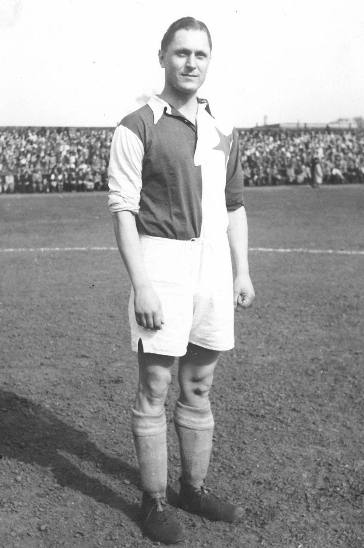 Bican, en su etapa en el Slavia