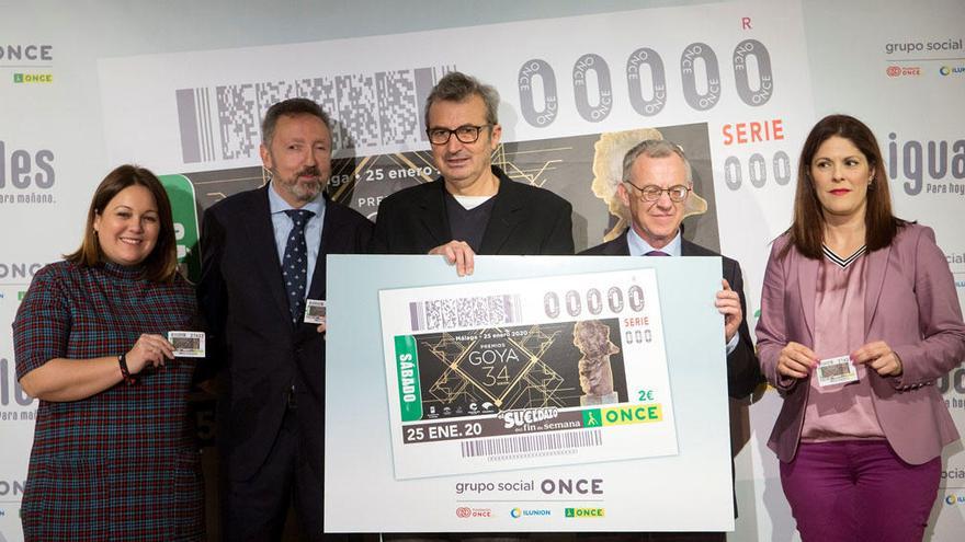 Presentación del cupón de la ONCE dedicado a los Goya del 2020.