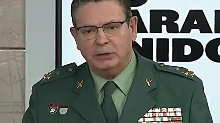 El director del operativo de la Guardia Civil, Laurentino Ceña.