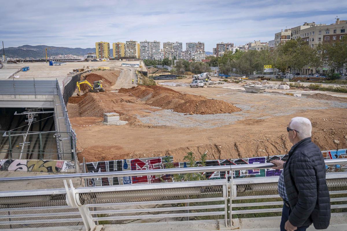 Así están las obras de la futura estación de la Sagrera