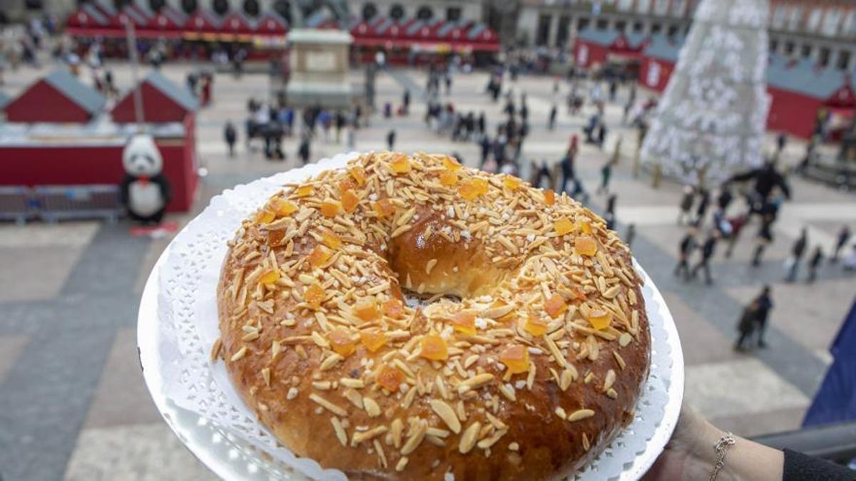 Imagen del mejor roscón de Madrid, elaborado por Panod. Es el quinto año que se organiza este concurso sobre el producto estrella de la Navidad.