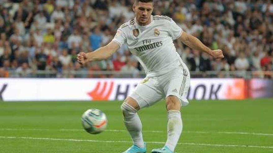 Luka Jovic, con el Madrid.