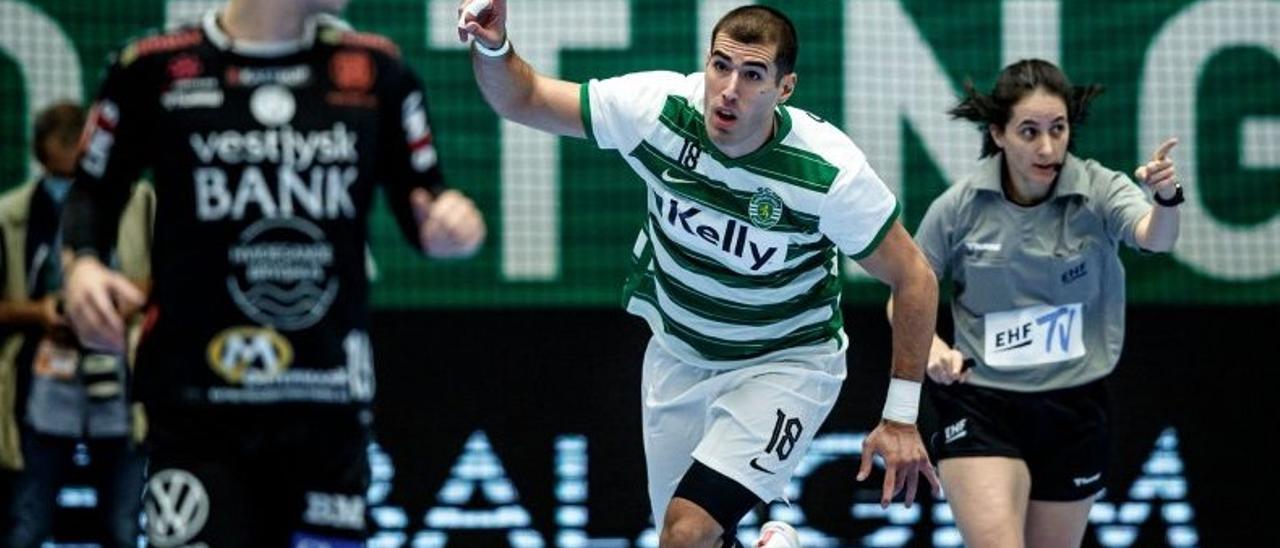 Erekle Arsenashvili, en un partido con el Sporting de Lisboa.