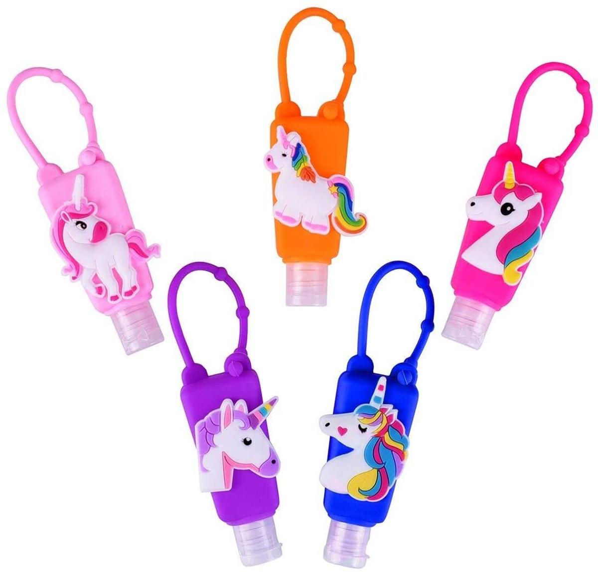 Pack de 5 porta geles con unicornios (Precio: 9,98 euros)