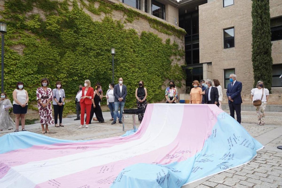 El colectivo trans lleva su bandera al Congreso para que la ley no ...