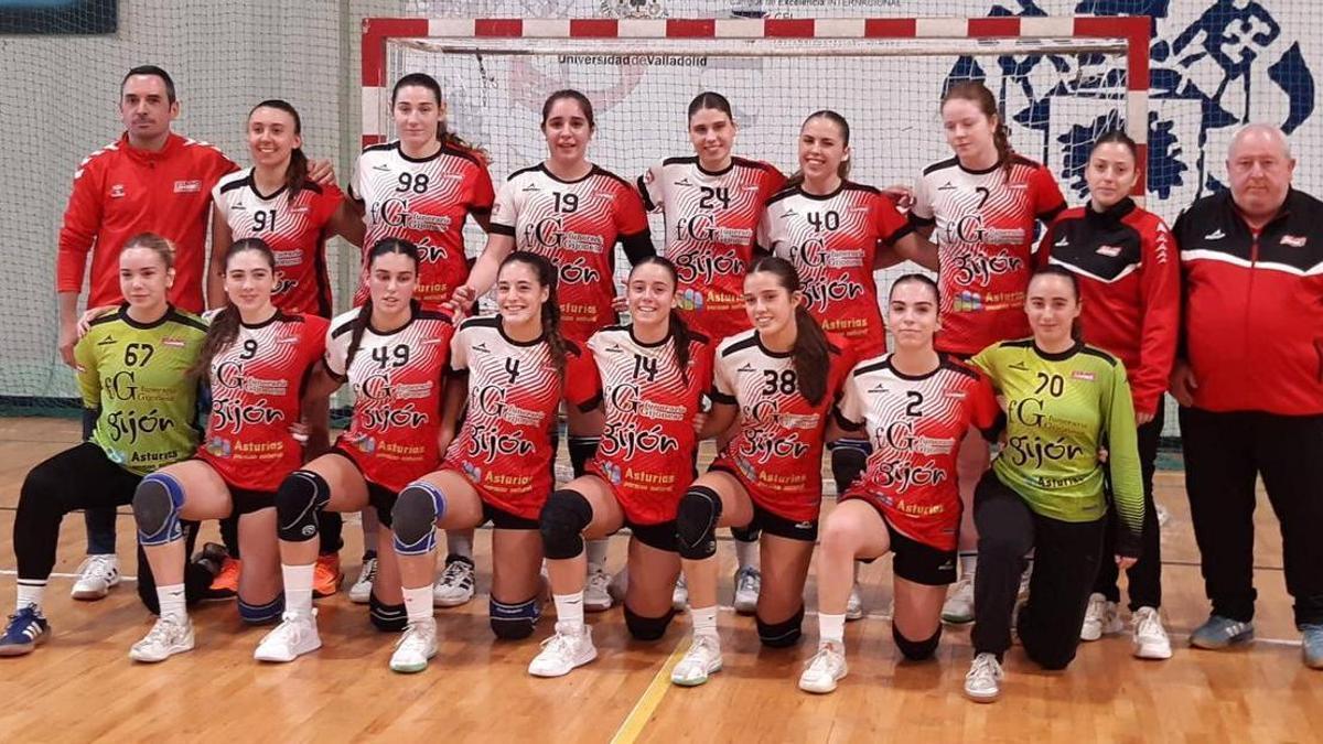 Plantilla del Balonmano Gijón.