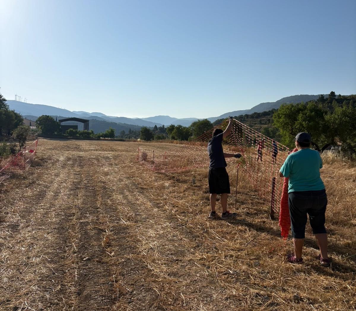 Preparación del camping de la XLVII edición de l’Aplec dels Ports