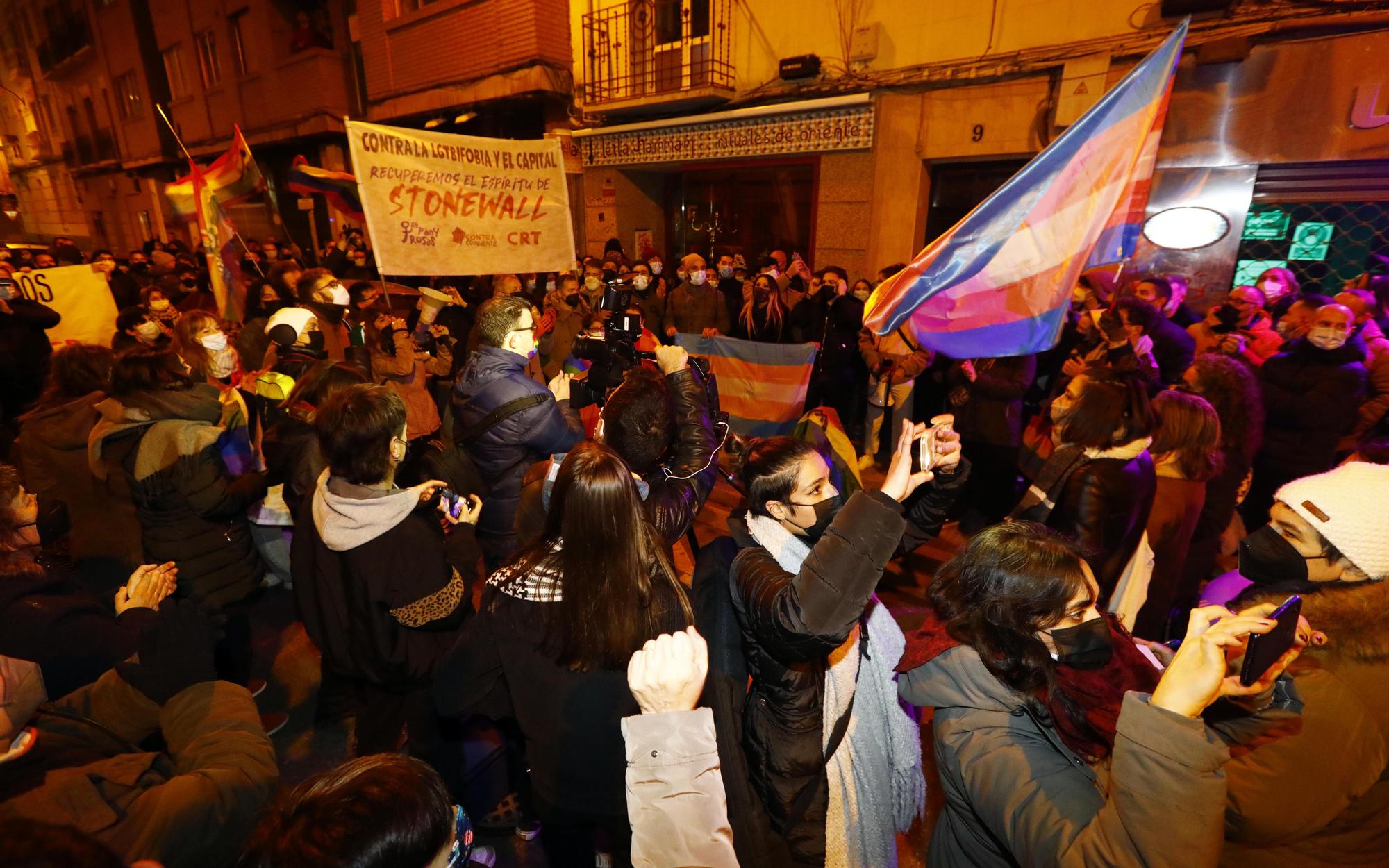 Protesta LGTBI contra las agresiones homófobas en Zaragoza