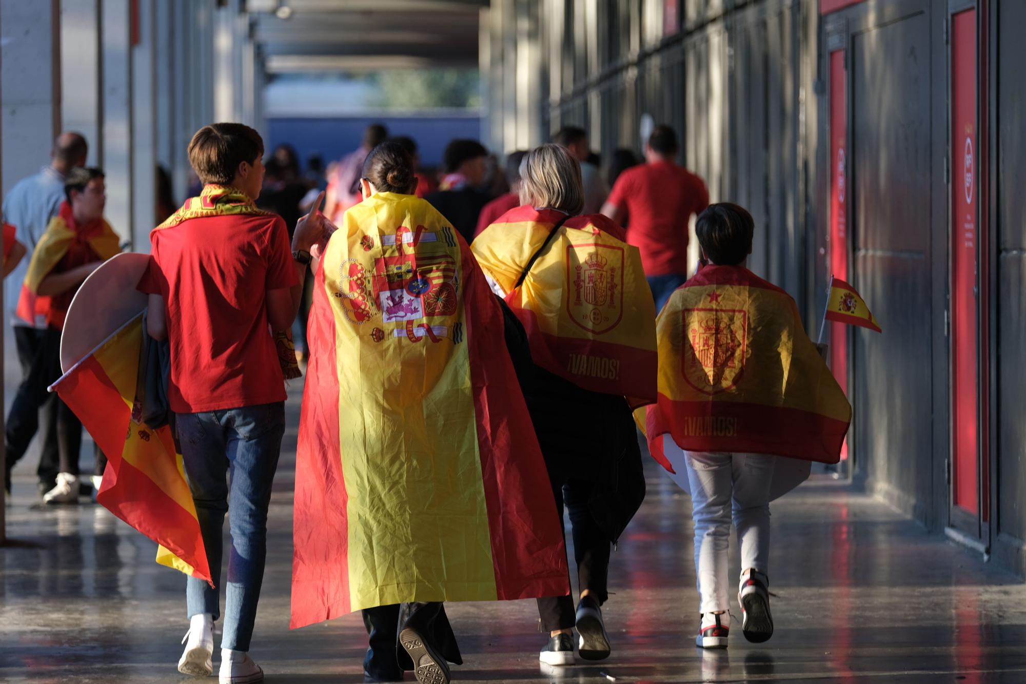 La Roja juega en Málaga contra Noruega, en imágenes