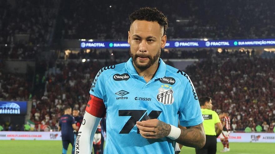 Neymar, durante el partido contra Flamengo