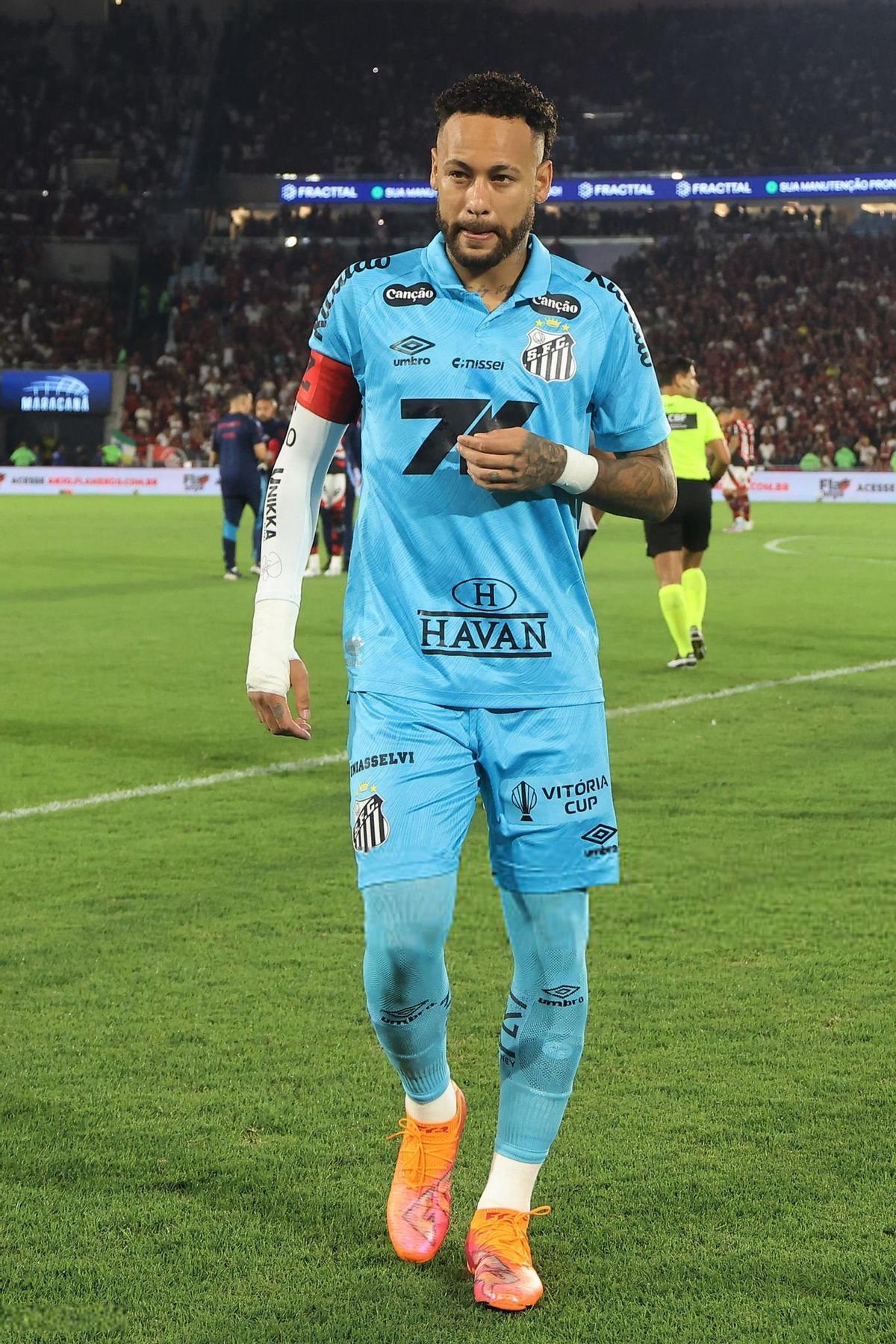 Neymar, durante el partido contra Flamengo