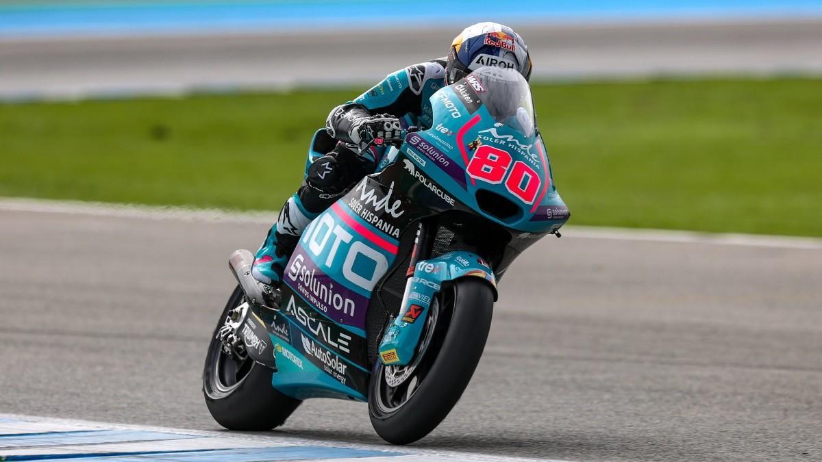 David Alonso, durante los test en Jerez