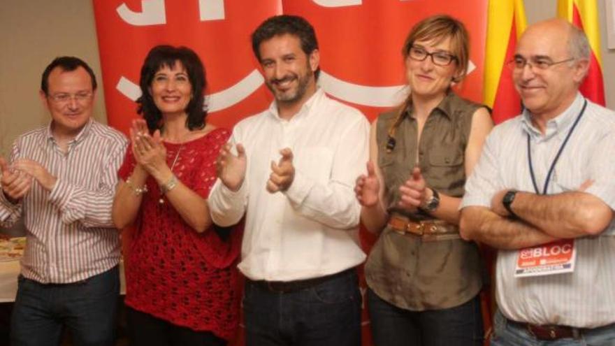 Rafael Carbonell con los otros cuatro militantes que serán concejales.