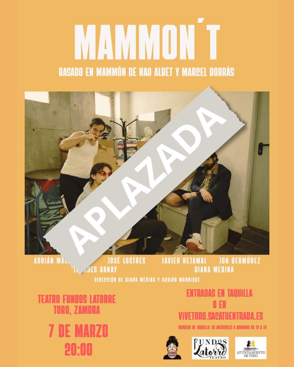 Aplazan la función de "Mammon't" en Toro