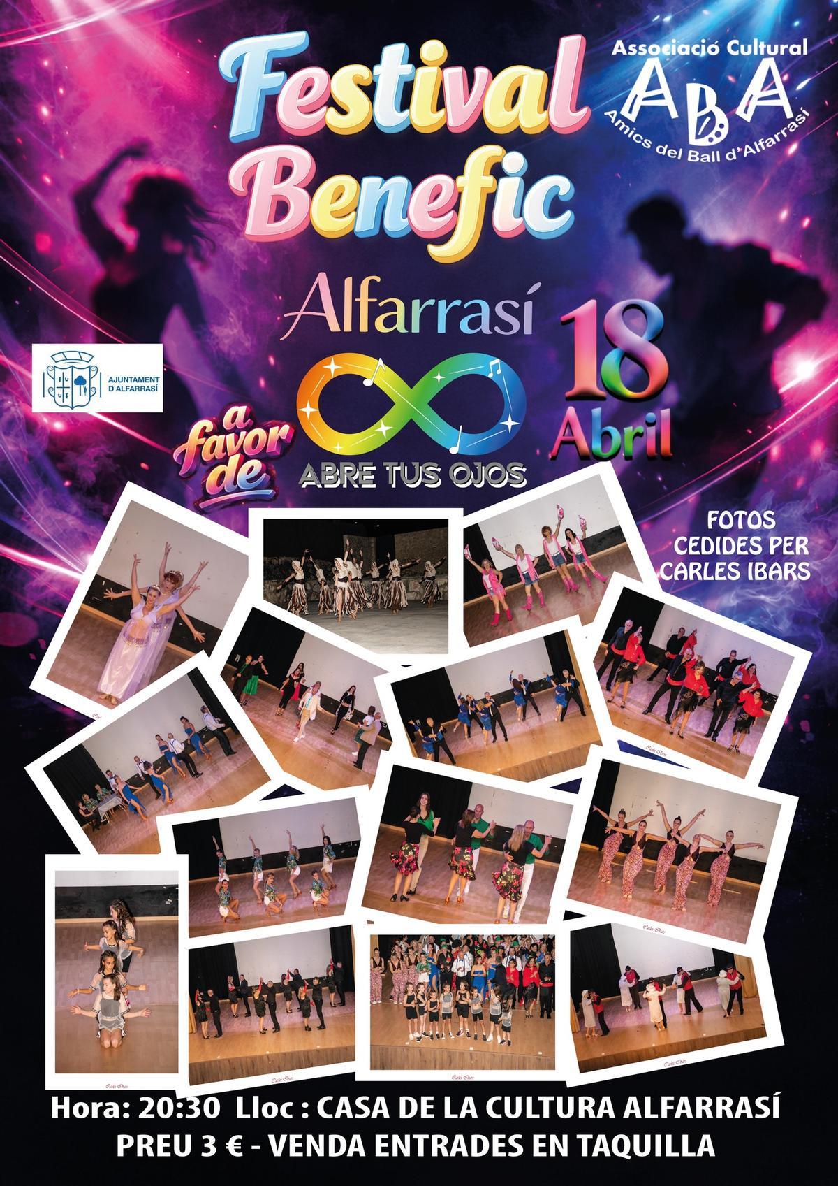 Cartell del festival benèfic per l’autisme a Alfarrasí