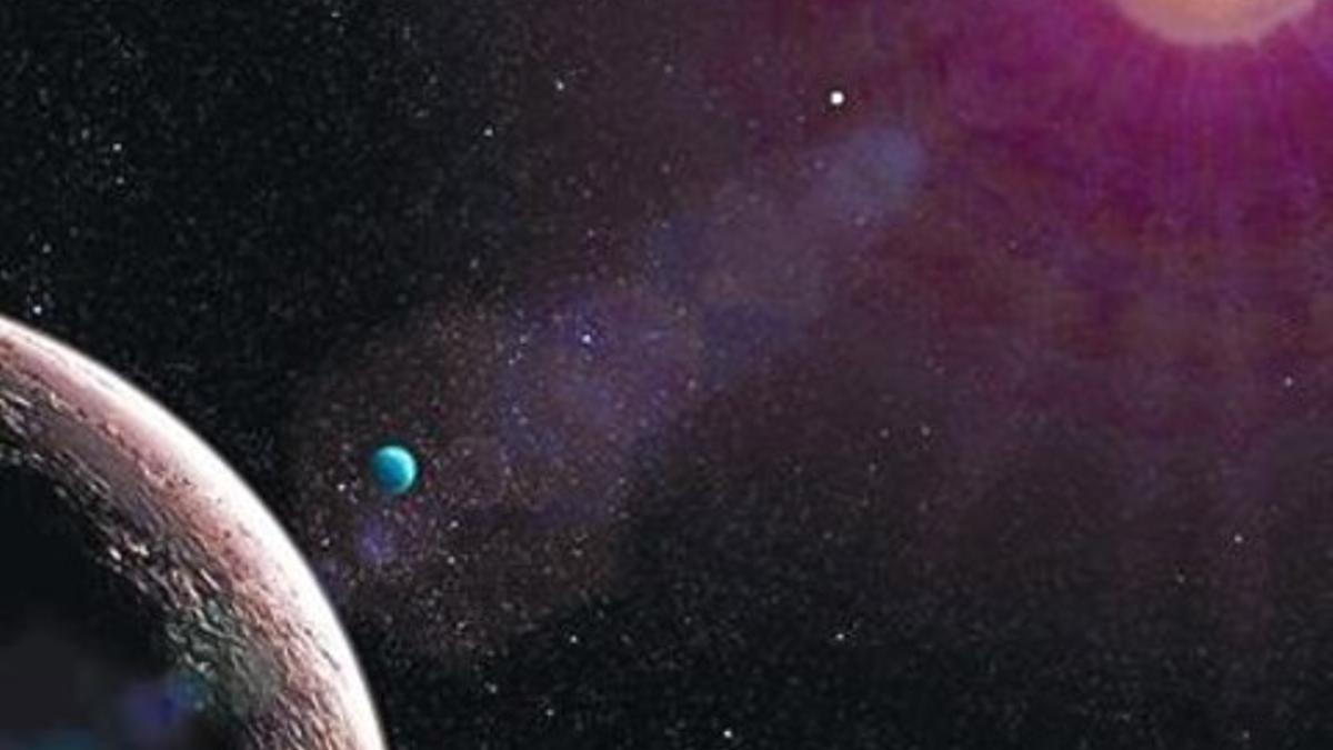 Simulación del sistema estelar Gliese con el planeta más pequeño confirmado hasta la fecha: Gliese e.