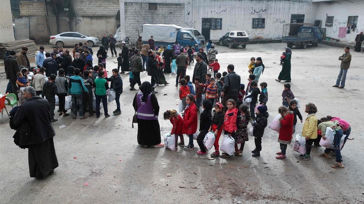 desplazados sirios en idlib