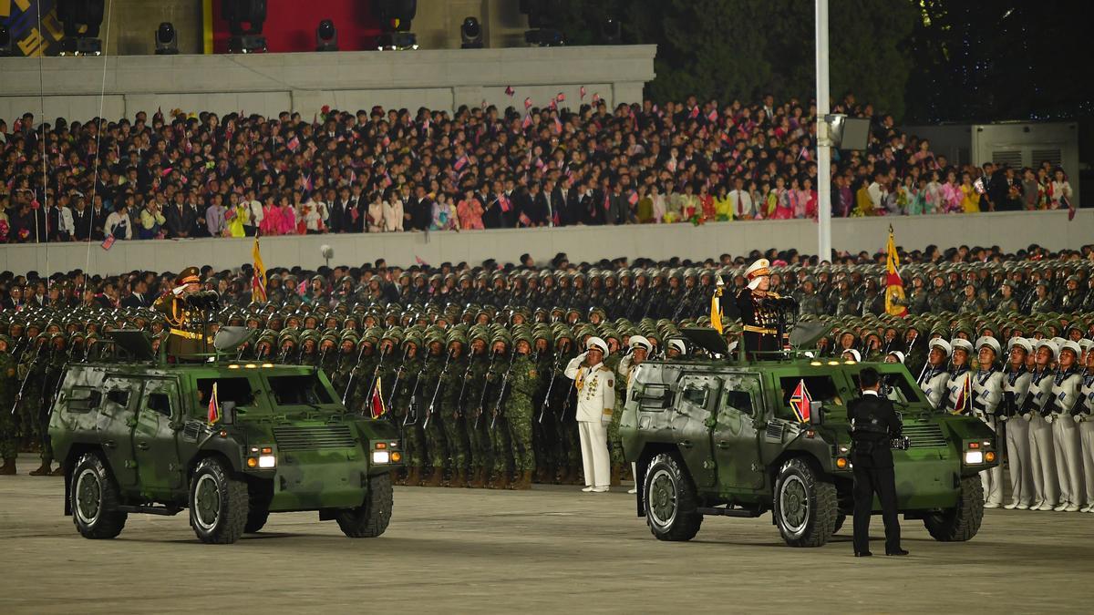 Imagen del desfile del ejército norcoreano.