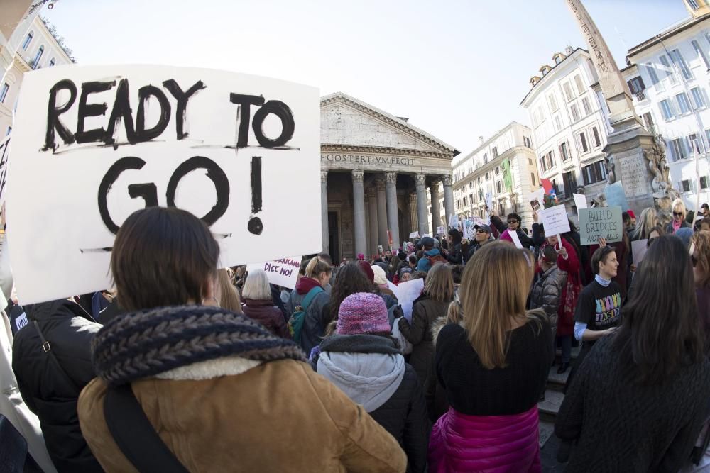 Protestas contra Donald Trump en Roma