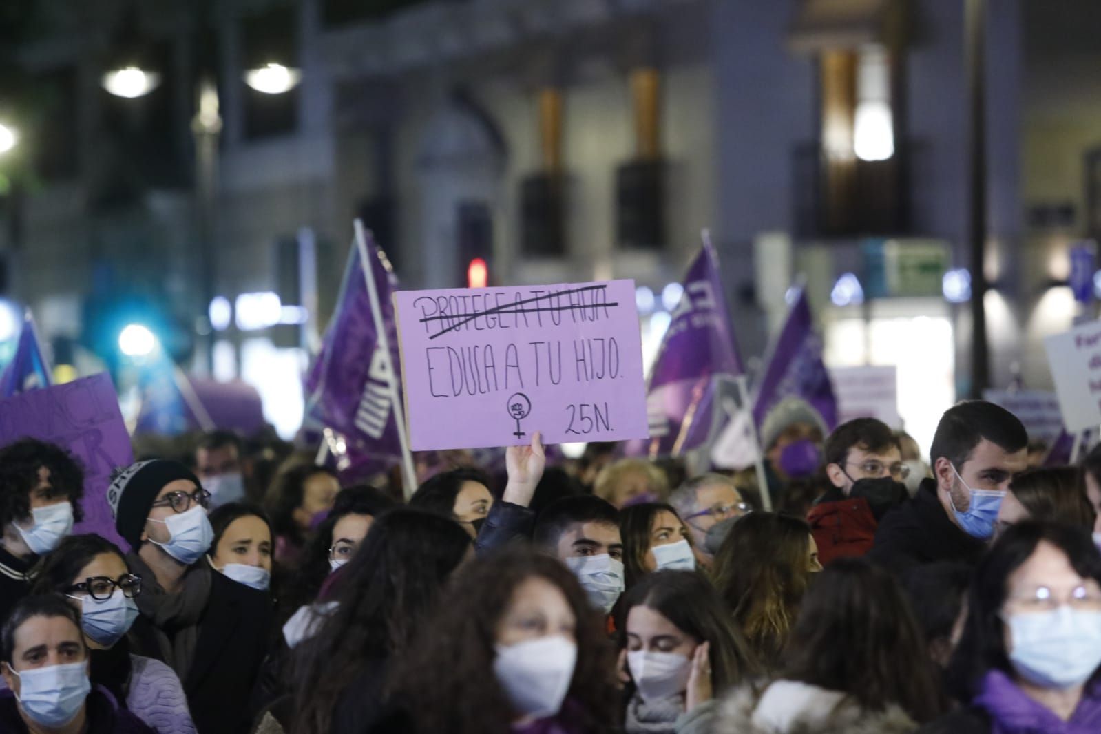 Manifestación 25N en València contra la violencia machista