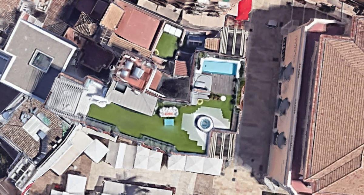 Vista cenital de la terraza de la vivienda de Antonio Banderas.