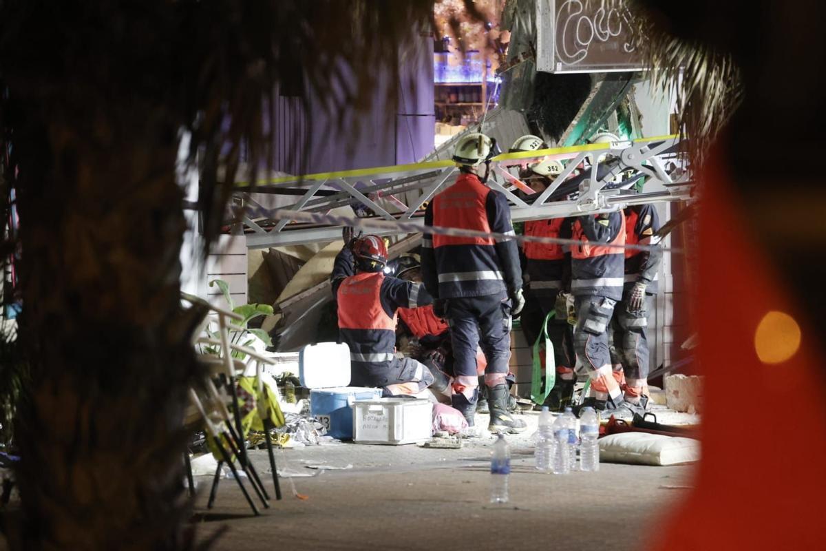 Derrumbe de un edificio en Playa de Palma