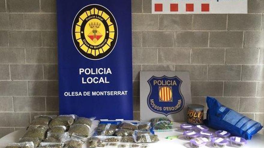 Droga intervinguda durant l&#039;escorcoll al club cannàbic d&#039;Olesa de Montserrat.